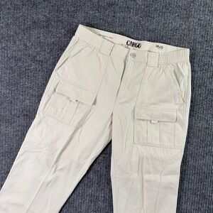 Roundtree & Yorke Mens‎ 38x32 Beige Cargo Pants Utility Workwear Y2K Gorpcore